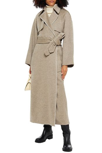 KHAITE Belted brushed felt coat