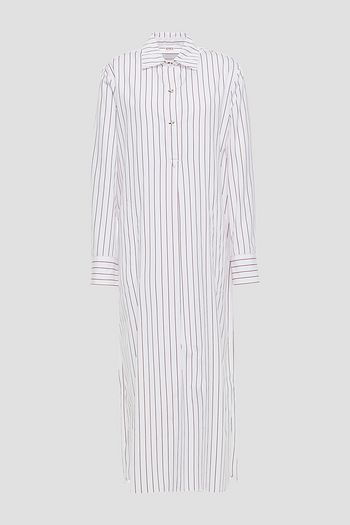 ERES Pinstriped cotton-poplin midi shirt dress