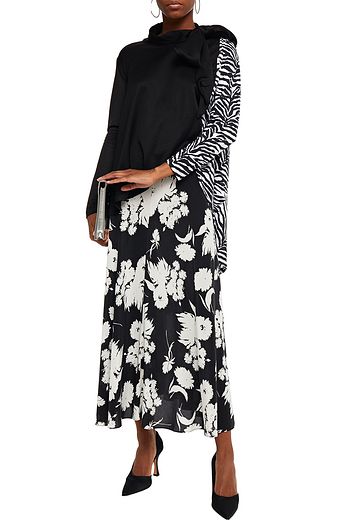 MM6 MAISON MARGIELA Drapiertes Oberteil aus Stretch-Jersey mit Zebraprint