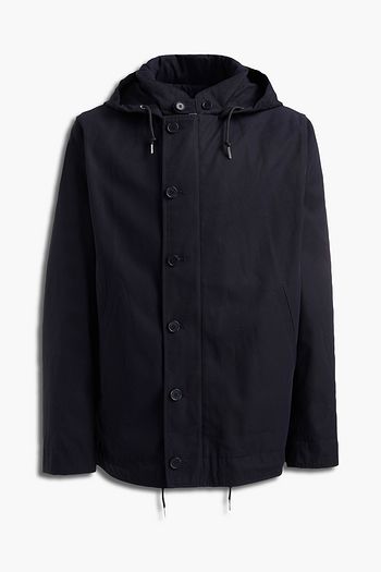 SANDRO Cotton-gabardine hooded coat