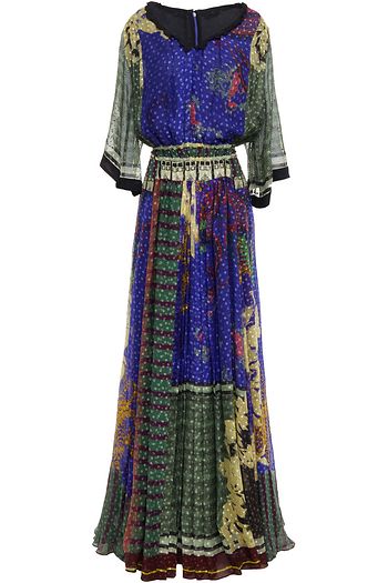 ETRO Gathered floral-print fil coupé chiffon maxi dress
