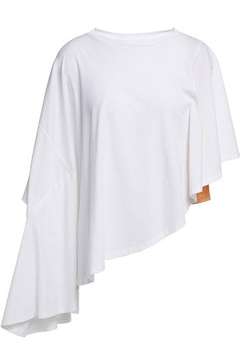 MM6 MAISON MARGIELA Asymmetric draped cotton-jersey top