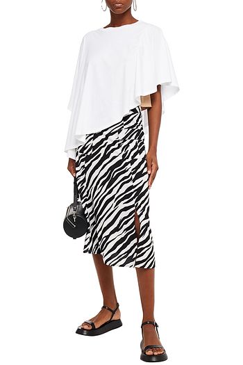 MM6 MAISON MARGIELA Asymmetric draped cotton-jersey top