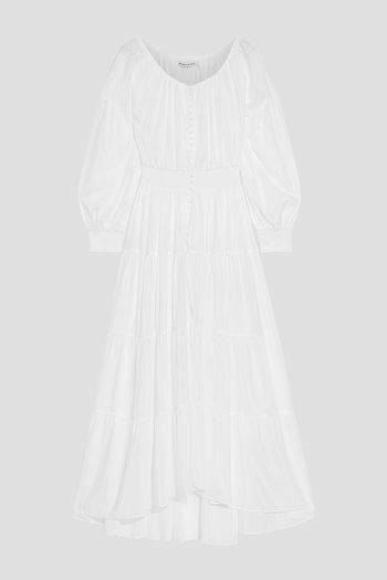 ALICE + OLIVIA Kiara tiered cotton and silk-blend voile maxi dress