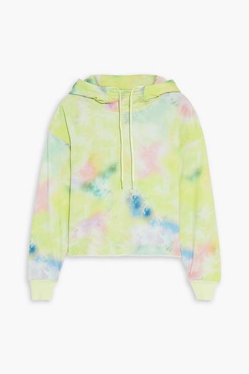 ALICE + OLIVIA Nikki tie-dyed cotton-blend fleece hoodie