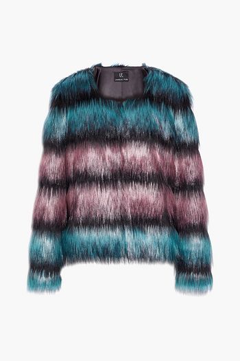 UNREAL FUR Elements striped faux fur jacket