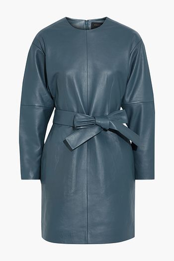EQUIPMENT Gerarda belted leather mini dress