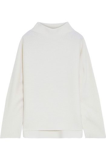 VINCE. Ribbed wool and cashmere-blend sweater