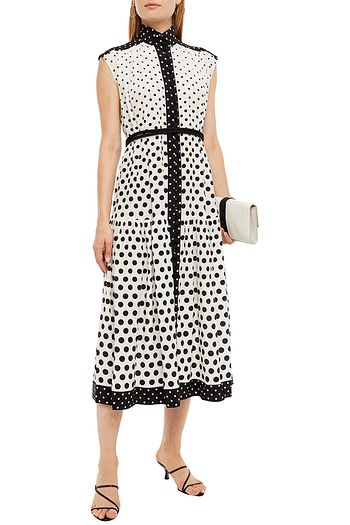 ZIMMERMANN Gerafftes Midikleid aus Seiden-Crêpe mit Polka-Dots