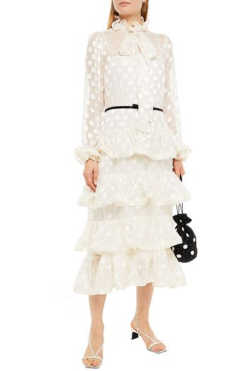 ZIMMERMANN The Lovestruck tiered fil coupé silk-blend midi dress
