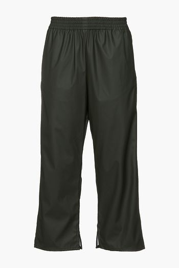 MM6 MAISON MARGIELA Geraffte Cropped Hose mit geradem Bein aus Vinyl