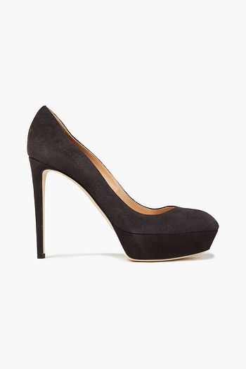 SERGIO ROSSI Suede platform pumps
