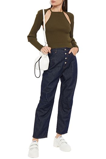 MM6 MAISON MARGIELA Cropped high-rise tapered jeans