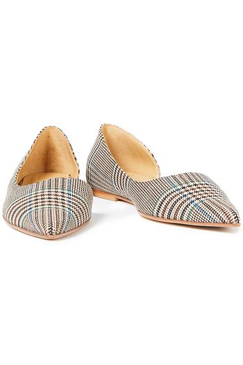 MM6 MAISON MARGIELA Prince of Wales checked jacquard point-toe flats