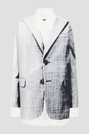 MM6 MAISON MARGIELA Bedrucktes Oversized-Hemd aus Baumwollpopeline