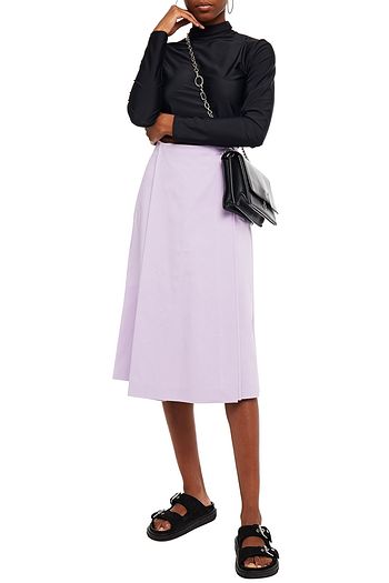 MM6 MAISON MARGIELA Midi-Wickelrock aus Twill aus einer Baumwollmischung