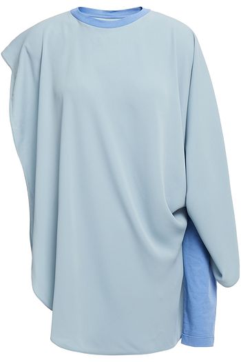 MM6 MAISON MARGIELA Asymmetric draped crepe and jersey top