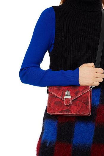 MM6 MAISON MARGIELA Schultertasche aus Samt mit Print