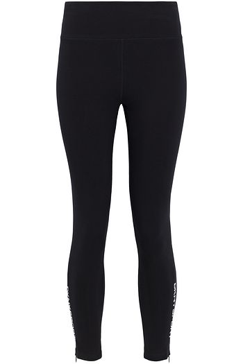 DKNY Cropped printed stretch-cotton leggings