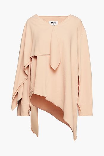 MM6 MAISON MARGIELA Asymmetric draped crepe de chine top