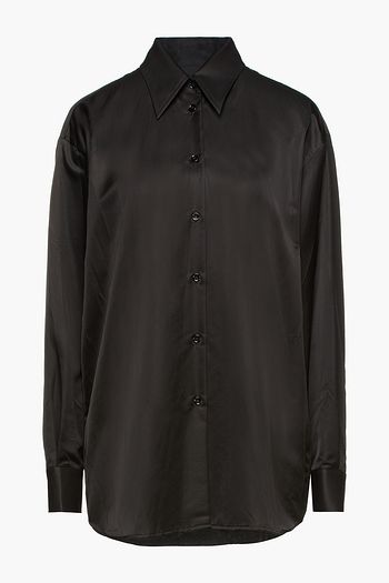 MM6 MAISON MARGIELA Hemd aus einer Baumwollmischung in Knitteroptik mit Print