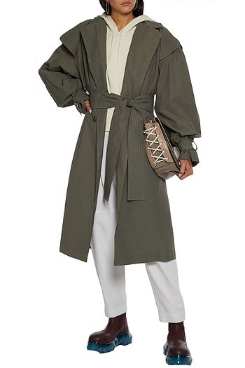 MR & MRS ITALY Belted cotton-blend gabardine trench coat