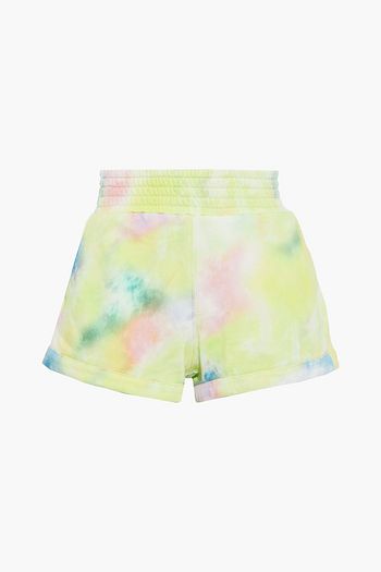 ALICE + OLIVIA Tandy tie-dyed French cotton-terry shorts