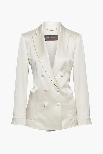 MAX MARA Glauco double-breasted silk-satin crepe blazer