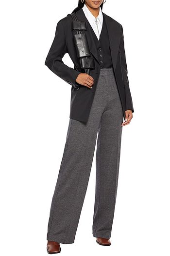 MAX MARA Nolana Prince of Wales checked wool-blend wide-leg pants