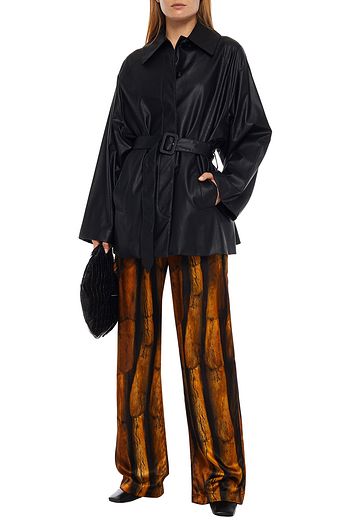 MM6 MAISON MARGIELA Belted faux leather coat