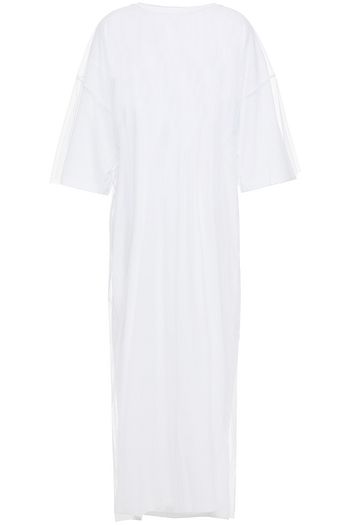 MM6 MAISON MARGIELA Mehrlagiges Midikleid aus Baumwoll-Jersey und Tüll