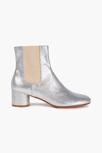 MM6 MAISON MARGIELA Ankle Boots aus Leder mit Glitter-Finish