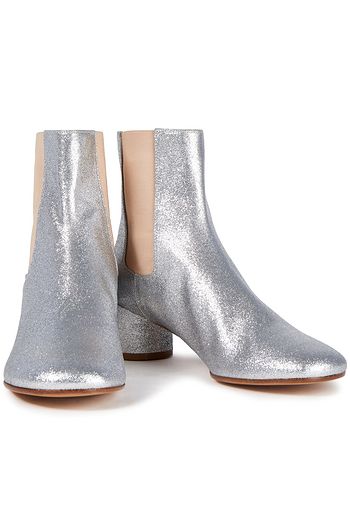 MM6 MAISON MARGIELA Ankle Boots aus Leder mit Glitter-Finish