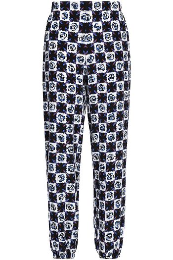 EMILIO PUCCI Printed silk crepe de chine tapered pants