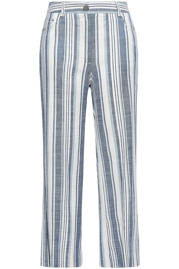 ZIMMERMANN Helm striped linen-blend straight-leg pants