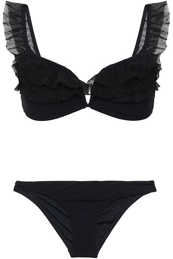 ZIMMERMANN Corsair ruffled point d’esprit-trimmed bikini