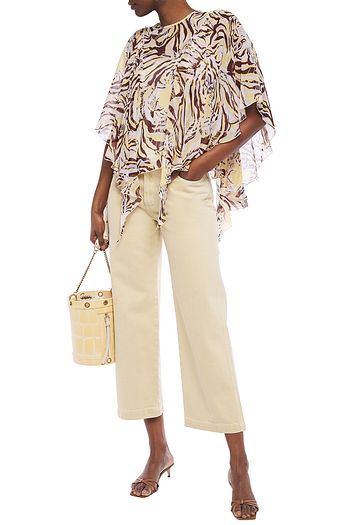 SEE BY CHLOÉ Ruffled printed silk-voile blouse