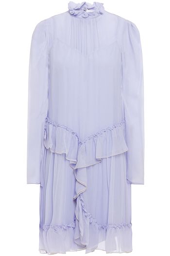 SEE BY CHLOÉ Ruffled crinkled silk-georgette mini dress
