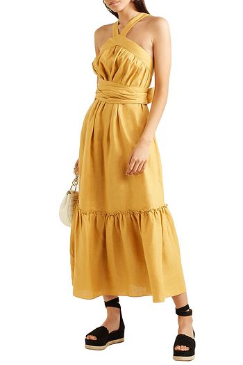 CHLOÉ Lauren scalloped suede espadrille platform sandals