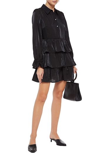BAUM UND PFERDGARTEN Anya tiered taffeta mini dress