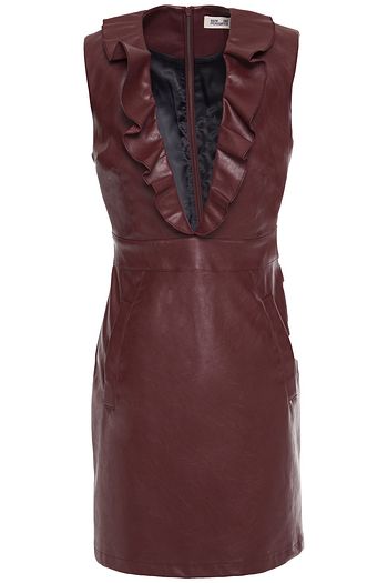 BAUM UND PFERDGARTEN Abee ruffled faux leather mini dress
