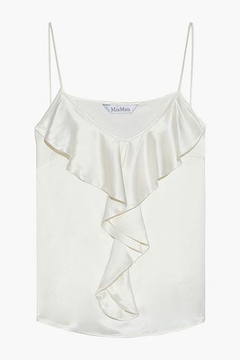 MAX MARA Edile ruffled silk-satin camisole