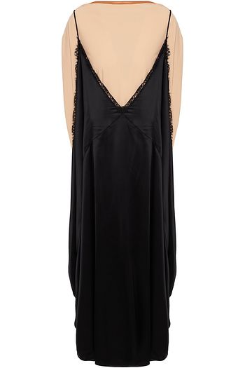 MM6 MAISON MARGIELA Midikleid aus Satin mit Jersey-Einsätzen