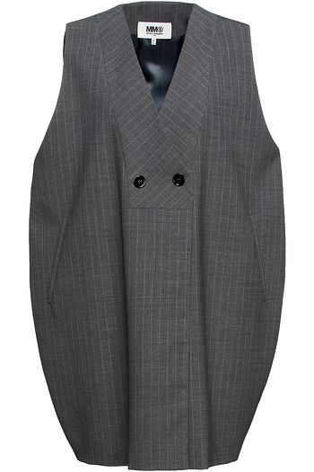 MM6 MAISON MARGIELA Double-breasted pinstriped twill vest