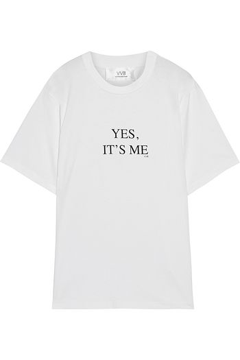 VICTORIA, VICTORIA BECKHAM Printed cotton-jersey T-shirt