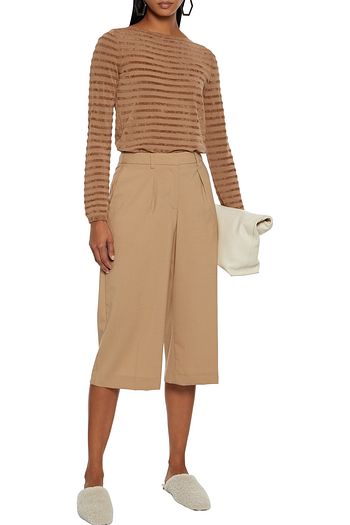 MAX MARA Eliche striped burnout-effect knitted sweater