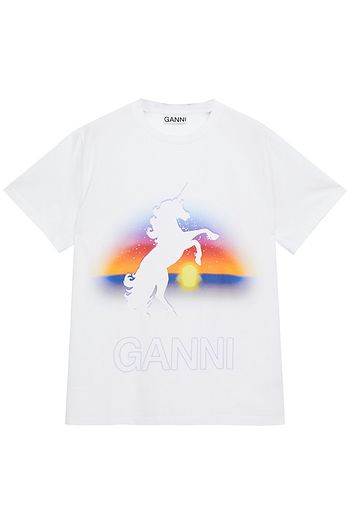 GANNI T-Shirt aus Baumwoll-Jersey mit Print