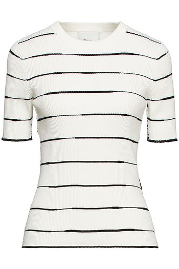 3.1 PHILLIP LIM Striped ribbed cotton-blend top
