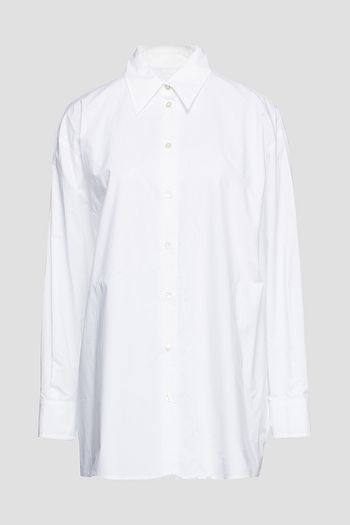 MM6 MAISON MARGIELA Hemd aus Baumwollpopeline mit Tülleinsätzen