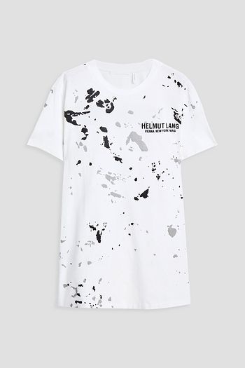 HELMUT LANG Standard Painter embroidered printed cotton-jersey T-shirt